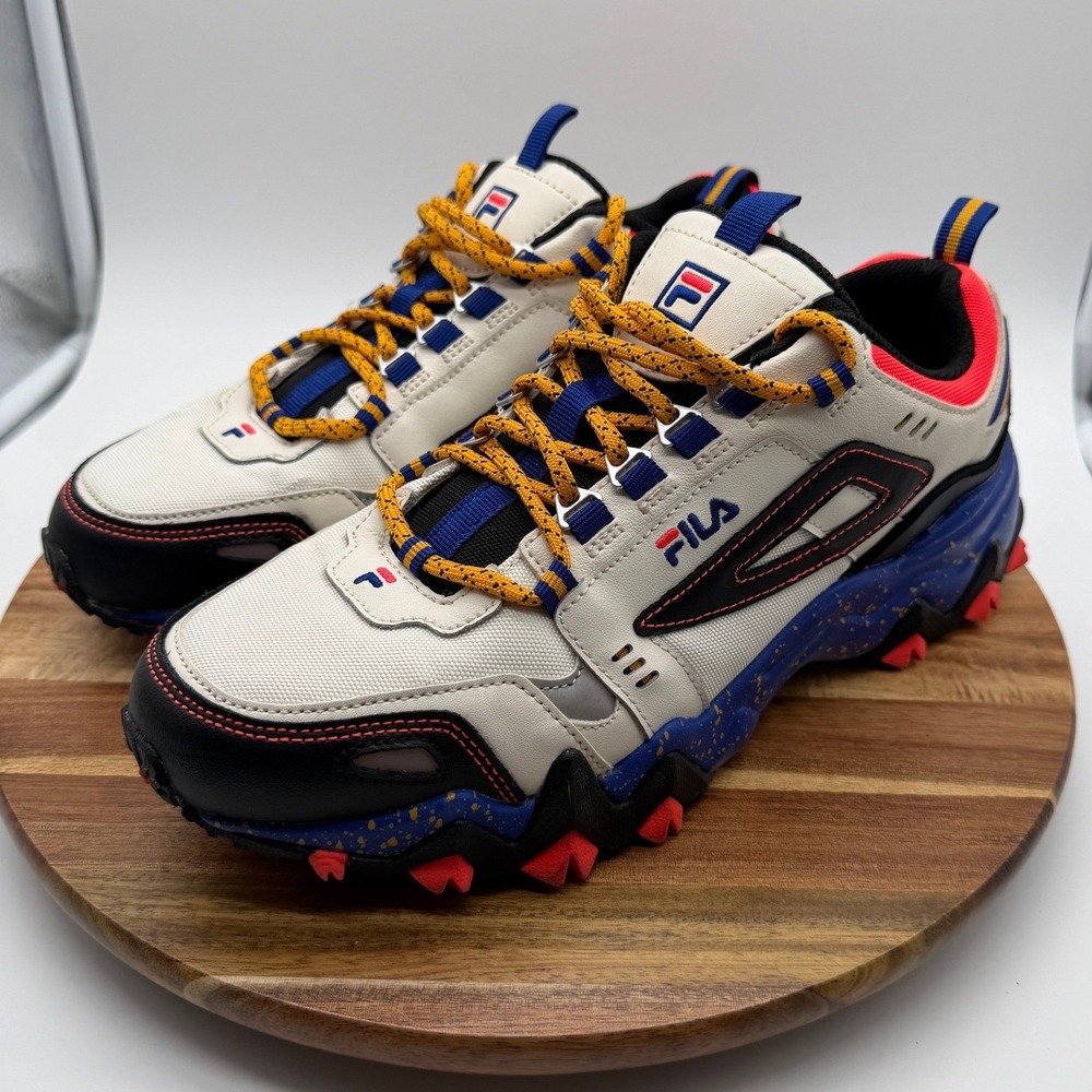 Fila Oakmont‎ TR Women's US 10 UK 7.5 Sneakers White Blue Red Trail Shoes 0862